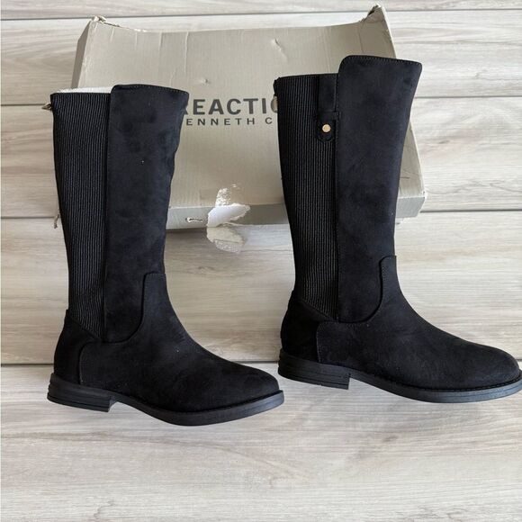 Kenneth Cole Big Girls' Kelly Stretch Boots Black size 1 New in Box - Picture 2 of 5